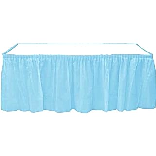 Pileli Plastik Masa Kenarı Eteği Mavi 422 cm * 72 cm