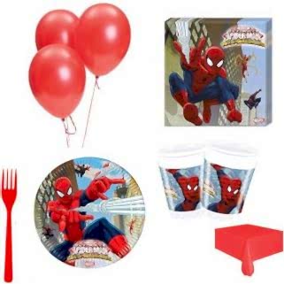 16 Kişilik Örümcek Adam Konsepti Doğum Günü Ürünleri Spiderman