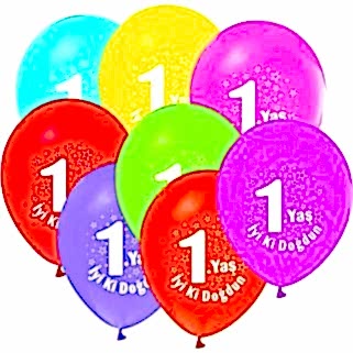 Balon 20 Adet Balon Parti Kutlama 1 Yaş Doğum Günü İyi ki Doğdun