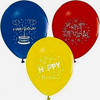 20 Adet Balon Parti Kutlama Doğum Günü Happy Birthday Karışık Ren