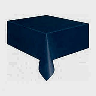 Açık Mavi Plastik Masa Örtüsü Doğum Günü Partisi 120X180 Naylon