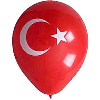 Türk Bayrak Baskılı 16Lı Balon Kırmızı Beyaz Bayrağı Ay Yıldız