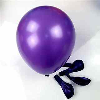 25 Adet Metalik Lateks Balon Mor Renk