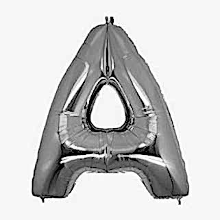 A Harf Folyo Balon Mini Gümüş 35 cm