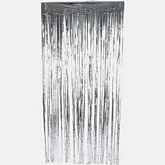 Püskül Kapı Perdesi Gümüş Gri (1*2 m)