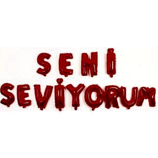 Seni Seviyorum Folyo Balon - Kırmızı