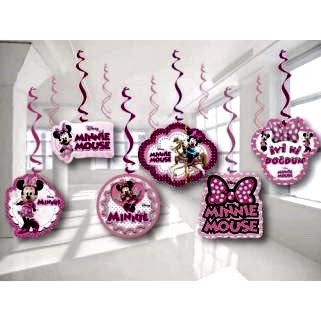 Minnie Mouse Tavan Sarkıt Süs Yay Set 6 lı