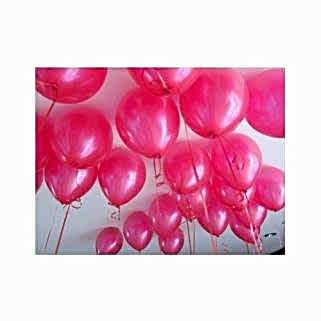 20 Adet Metalik Koyu Pembe Fuşya Balon Doğum Günü Helyumla Uçan