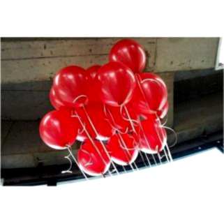 20 Adet Metalik Sedefli Kırmızı Balon Doğum Günü Helyumla Uçan