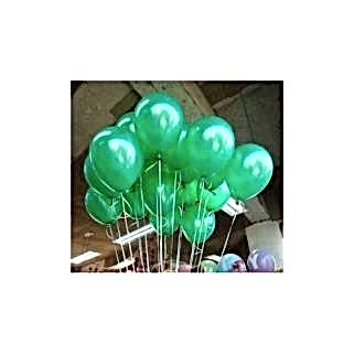 20 Adet Metalik Sedefli Koyu Yeşil Balon Doğum Günü Helyumla Uçan