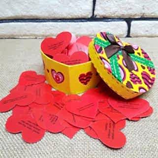 100 Adet Romantik Kalpli Söz Hediye Kutusu - S12