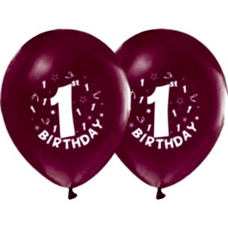 1 Yaş 16lı Baskılı Balon Pembe Kız Doğum Günü Parti Yazılı Balon