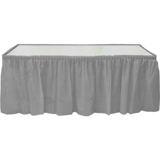 Gümüş Gri Table Skirt Masa Eteği 74 x 426 cm Doğum Günü Parti Ucu