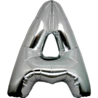 Harf Folyo Balon A Harfi Büyük Boy Balon Gümüş/Gri 100CM