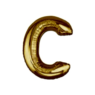 Harf Folyo Balon C Harfi Büyük Boy Balon Altın Sarısı /Dore 100CM