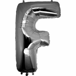 Harf Folyo Balon F Harfi Büyük Boy Balon Gümüş/Gri 100CM
