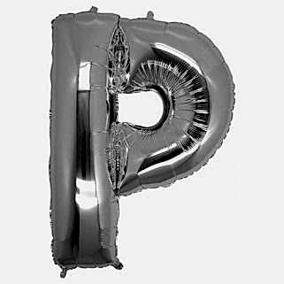Harf Folyo Balon P Harfi Büyük Boy Balon Gümüş/Gri 100CM