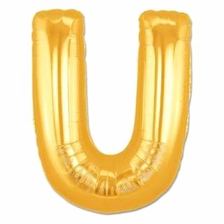 Harf Folyo Balon U Harfi Büyük Boy Balon Altın Sarısı /Dore 100CM