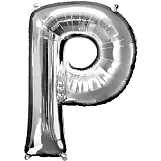 P Harf Gümüş Folyo Balon 100 cm
