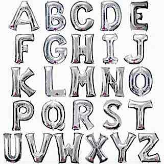 Z Gümüş Harf Folyo Balonlar 100 cm