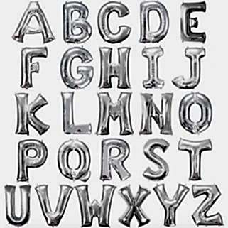 H Gümüş Harf Folyo Balonlar 100 cm