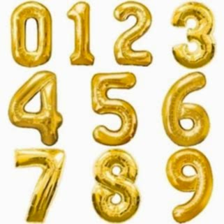 Altın Sarısı Gold Rakam Folyo Balonlar 100 cm 5 Rakamı