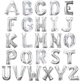 E Gümüş Harf Folyo Balonlar 90 cm