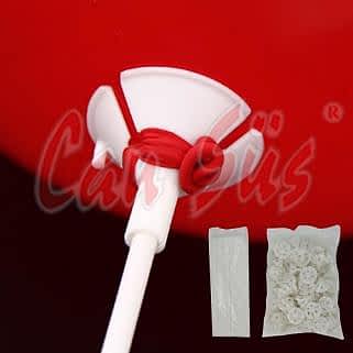 100lü Plastik Balon Çubuğu ve Aparatı Beyaz