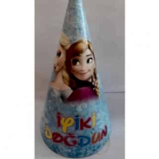 10 Adet Frozen Parti Şapkası, Elsa Karlar Ülkesi Doğum Günü Şapka