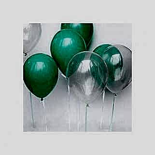 25 Adet Sedefli Şeffaf-Mint Yeşili (Turkuaz) Karışık Balon Helyum