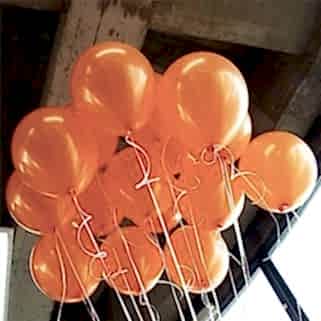 30 Adet Metalik Turuncu Uçan Özellikli Balon