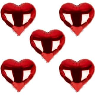 5 Adet Sevgiliye Doğum Günü Kalp Balonlar