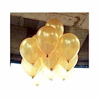 50 ADET METALİK SEDEFLİ ALTIN SARISI GOLD RENGİ DORE BALON