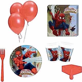 8 Kişilik Örümcek Adam Doğum Günü Parti Malzemeleri, Spiderman