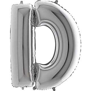 Gümüş Gri D Harfi 100 cm 40’’