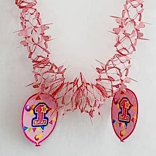 Kağıt Uzar Süs 1 Yaş Pembe