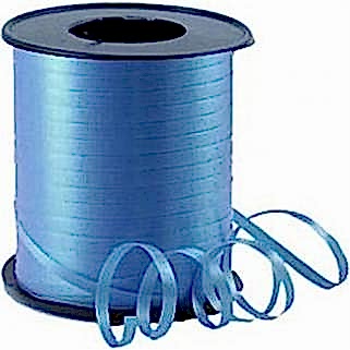 Metalik Mavi Balon İpi,  Parlak Rafya, Süsleme Rabant