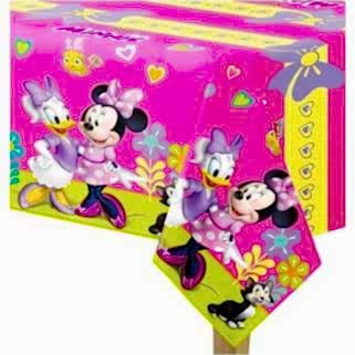 Minnie Mouse Masa Örtüsü 120cm x 180cm Doğum Günü Masa Örtüsü