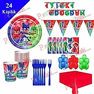 Pija Maskeliler, Pija Masks 24 Kişilik Lüks Doğum Günü Parti Seti