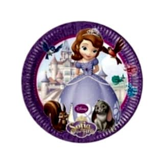 Prenses Sofia 8 adet Tabak 23cm Doğum Günü Parti Tabağı Ucuz