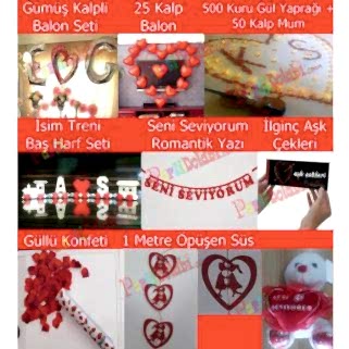 Sevgiliye Doğum Günü Dekorasyonu, Ev Mekan Süsleme Süpriz Paket