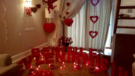 Sevgiliye Doğum Günü Süprizi Oda Mekan Süsleme Hazırlık Paketi