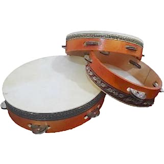 1 Adet Deri Zilli Def Orta Boy Kına Gecesi İçin Tef 27 Cm