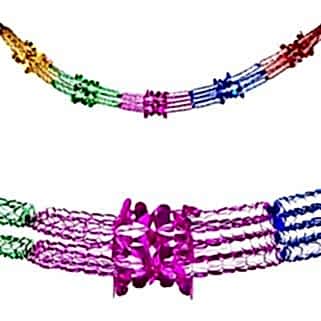 Rengarenk Metalik Uzar Süs Doğum Günü Partisi Metalize Asma Süsü