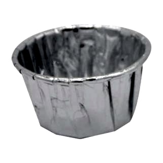 20li Metalize Folyo Cupcake Kalıbı Gümüş 7 cm