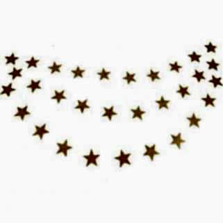 Gold Altın Sarısı Asmalı Yıldız Tavan Süslemeleri İpli Sarkıt Süs