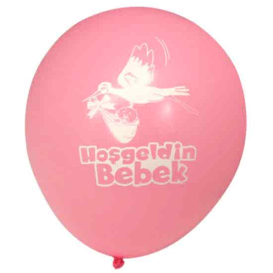 Hoşgeldin Bebeğim Baskılı 7 Adet Baskılı Lateks Balon