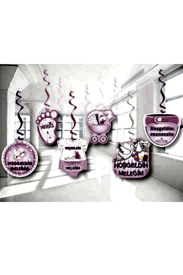 Hoşgeldin Bebeğim Tavan Sarkıt Süsü - 6 Parça