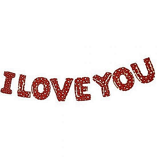 I Love You Yazılı Folyo Balon