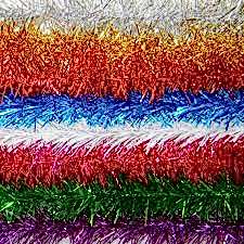 Yılbaşı ağaç süsleme ince sim süs 2 metre karışık renk